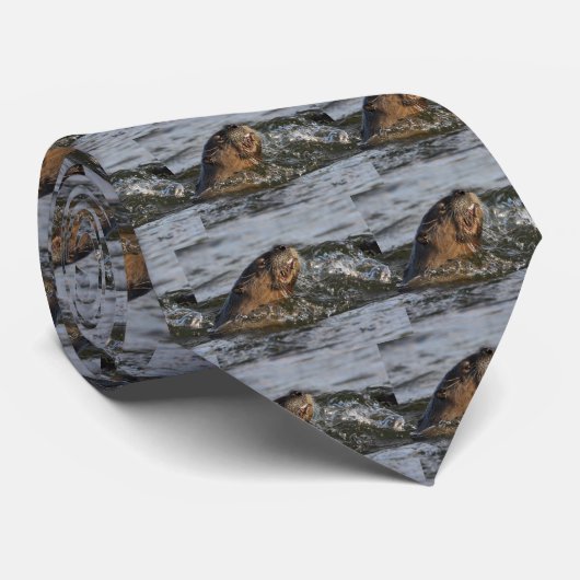 rivierotter stropdas (Opgerold)