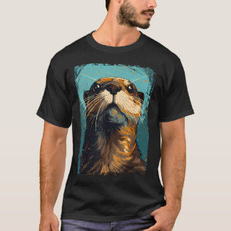 Rivierotter voor jongens meisjes Schattige otter D T-shirt
