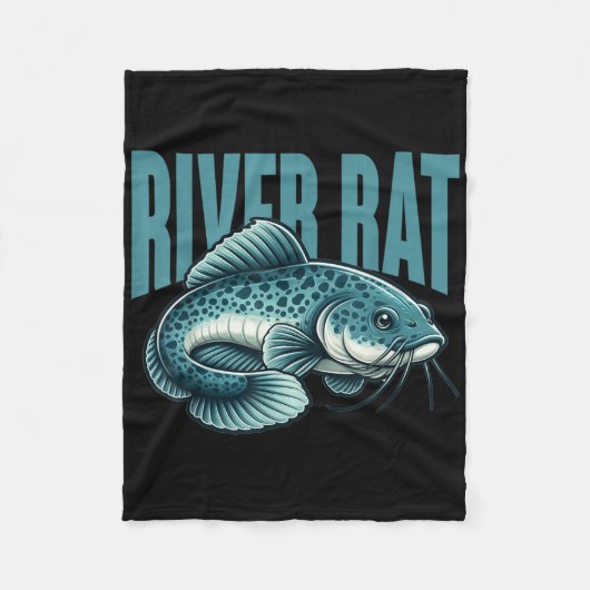 Rivierrat Meerval Vissen Visser Fleece Deken (Voorkant)