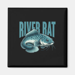 Rivierrat Meerval Vissen Visser Magneet