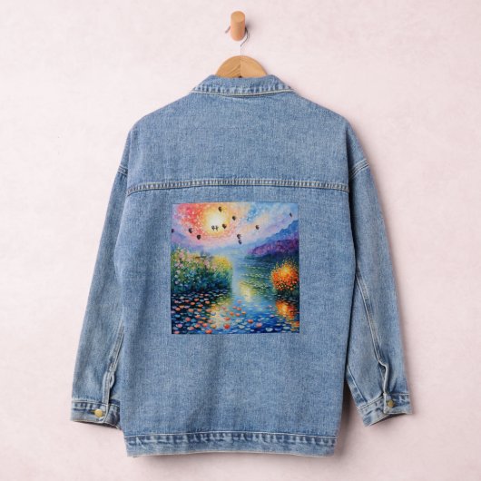 rivierscène met heteluchtballonnen denim jacket (Hangar)