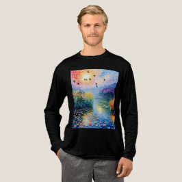 rivierscène met heteluchtballonnen Tri-Blend shirt