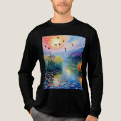 rivierscène met heteluchtballonnen Tri-Blend shirt (Voorkant volledig)