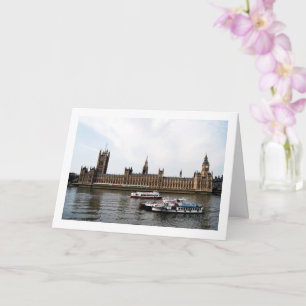 Rivierschepen buiten het Palace of Westminster Kaart