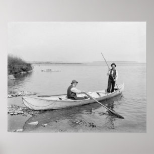 Rivierschippers van de St. Lawrence rivier, 1890.  Poster