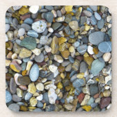 Riviersteen Kiezelsteen textuur Stenen onderzetter (Voorkant)