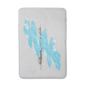 Rivierstromend badmat met blauw water en steen (Voorkant Verticaal)