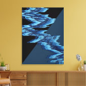 Rivierstroompatroon Canvas Afdruk (Insitu (Woonkamer))