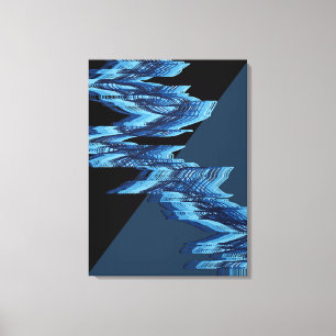 Rivierstroompatroon Canvas Afdruk