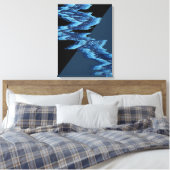 Rivierstroompatroon Canvas Afdruk (Insitu (Slaapkamer))