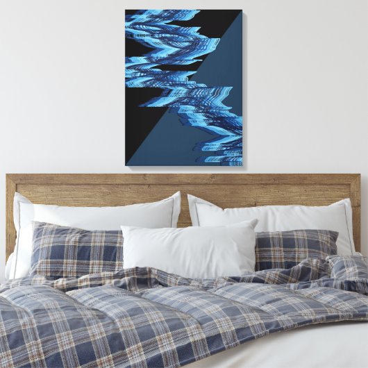 Rivierstroompatroon Canvas Afdruk (Insitu (Slaapkamer))