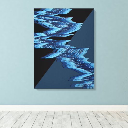 Rivierstroompatroon Canvas Afdruk (Insitu (Houten vloer))
