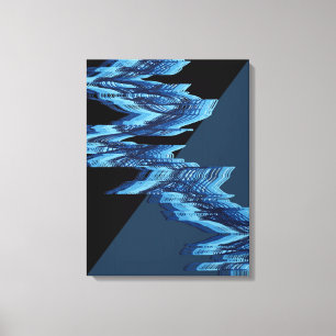 Rivierstroompatroon Canvas Afdruk