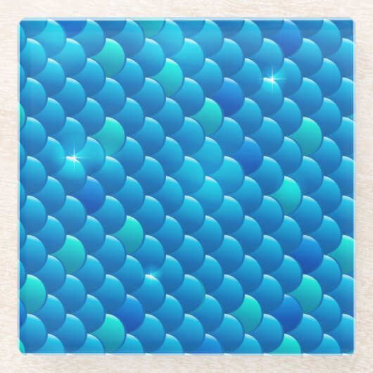 riviervisschalen glazen onderzetter (Voorkant)