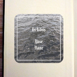Rivierwater Exlibris Vierkante Sticker