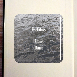 Rivierwater Exlibris Vierkante Sticker