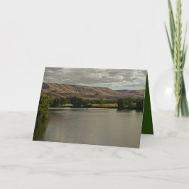 rivierwoestijn en landbouwgrond, mooi landschap kaart