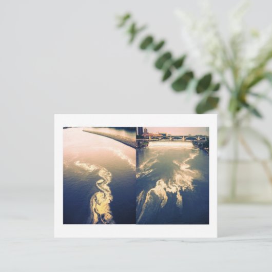 rivierwolken briefkaart (Staand voorkant)