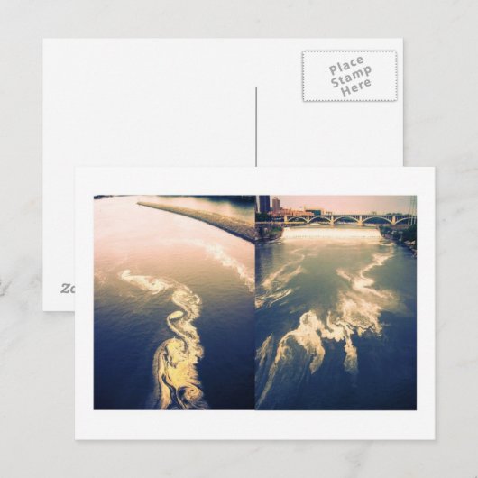 rivierwolken briefkaart (Voorkant / Achterkant)