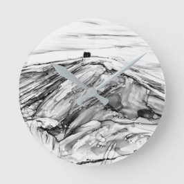 Rivington Pike Horwich Castle in zwart-wit  Ronde Klok