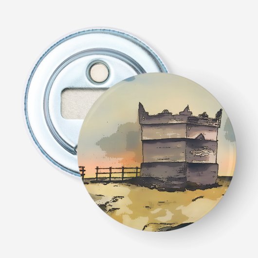 Rivington Pike Lookout Tower Button Flesopener (Voorkant)