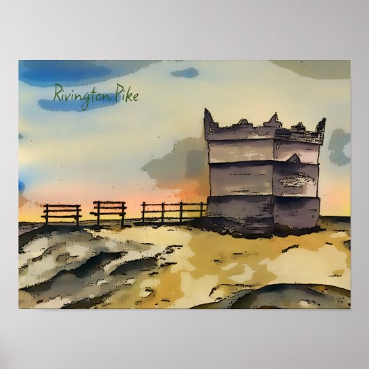 Rivington Pike Lookout Tower Poster (Voorkant)