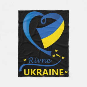 Rivne Oekraïne Nationale Vlag Hart Embleem Wapensc Fleece Deken