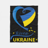 Rivne Ukraine National Flag Heart Emblem Crest  Fleece Deken (Voorkant)
