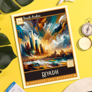 Riyad, Saoedi-Arabië schilderij Briefkaart