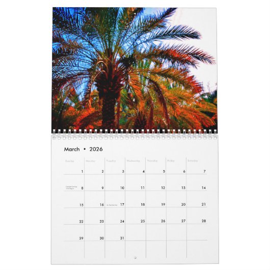 Riyadh Date Trees Kalender (Mar 2026)