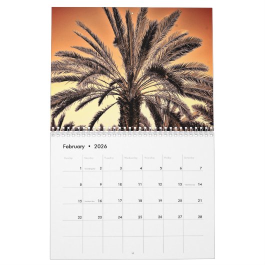 Riyadh Date Trees Kalender (Feb 2026)