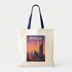 Riyadh Saoedi-Arabië Illustratie Reis Kunst Retro Tote Bag
