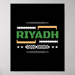 Riyadh Saoedi-Arabië Moderne Typografie Reisontwer Poster