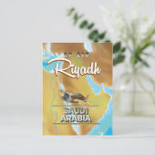 Riyadh Saoedi-Arabië vintage reisposter Briefkaart (Staand voorkant)