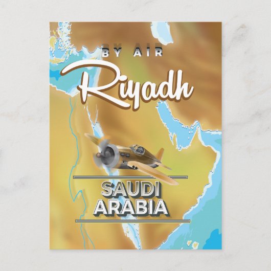 Riyadh Saoedi-Arabië vintage reisposter Briefkaart (Voorkant)