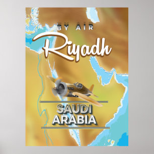 Riyadh Saoedi-Arabië vintage reisposter Poster
