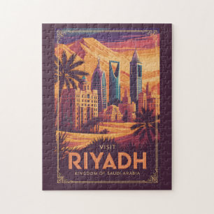 Riyadh Saoedi-Arabië Woestijn Illustratie Reis Kun Legpuzzel