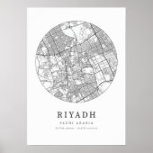 Riyadh Saudi Arabia Stadsplattegrond Poster (Voorkant)