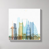 Riyadh, Saudi-Arabië | City Skyline Canvas Afdruk (Voorkant)