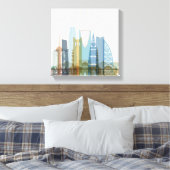 Riyadh, Saudi-Arabië | City Skyline Canvas Afdruk (Insitu (Slaapkamer))
