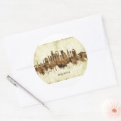 Riyadh Saudi-Arabië Cityscape Ronde Sticker (Envelop)