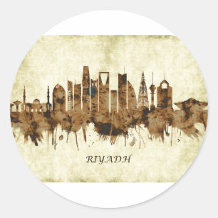 Riyadh Saudi-Arabië Cityscape Ronde Sticker