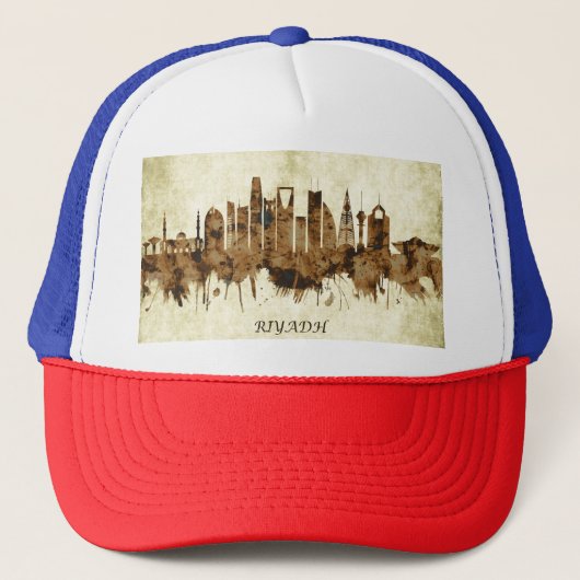 Riyadh Saudi-Arabië Cityscape Trucker Pet (Voorkant)