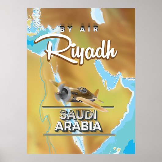 Riyadh Saudi-Arabië: poster van het klassieke reiz (Voorkant)
