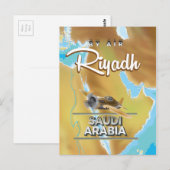 Riyadh Saudi-Arabië: poster van het klassieke reiz Briefkaart (Voorkant / Achterkant)