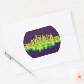 Riyadh Saudi-Arabië Skyline Ronde Sticker (Envelop)