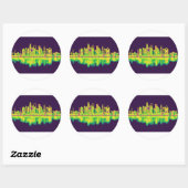 Riyadh Saudi-Arabië Skyline Ronde Sticker (Vel)