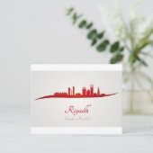 Riyadh skyline in red.jpg briefkaart (Staand voorkant)