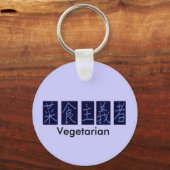 Riyah-Li Design Kanji Vegetarian Sleutelhanger (Voorkant)
