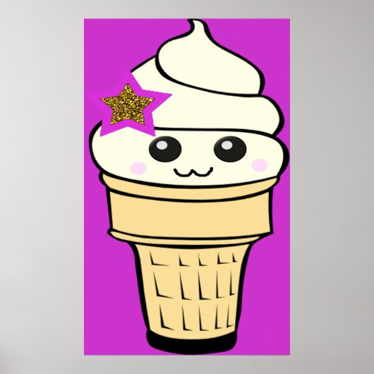 Riyah-Li Design Kawaii Ice Cream Poster (Voorkant)